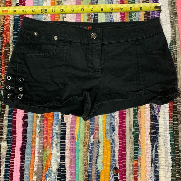 G by Guess Pants - G by Guess Black Jean Shorts with Distressed Hem